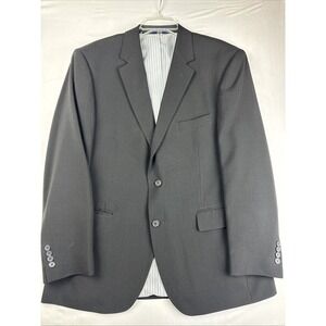 Stafford Essentials Men's Black Blazer Jacket Button Size 42R